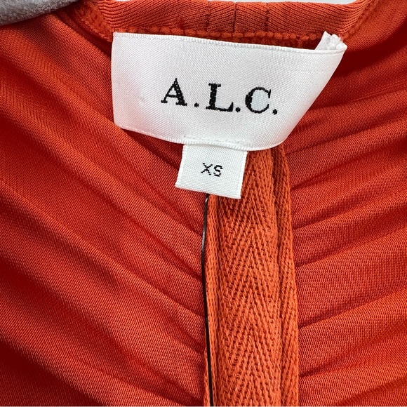 A.L.C. NWT Nolan Ruched Bodycon Zip Mini Dress in Bombay Brown size XS - Picture 6 of 10